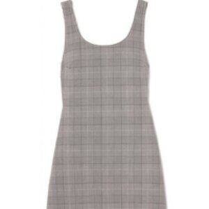 Ganni Checked Stretch-Woven Mini Dress Size 34